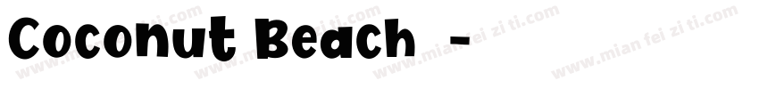 Coconut Beach字体字体转换
